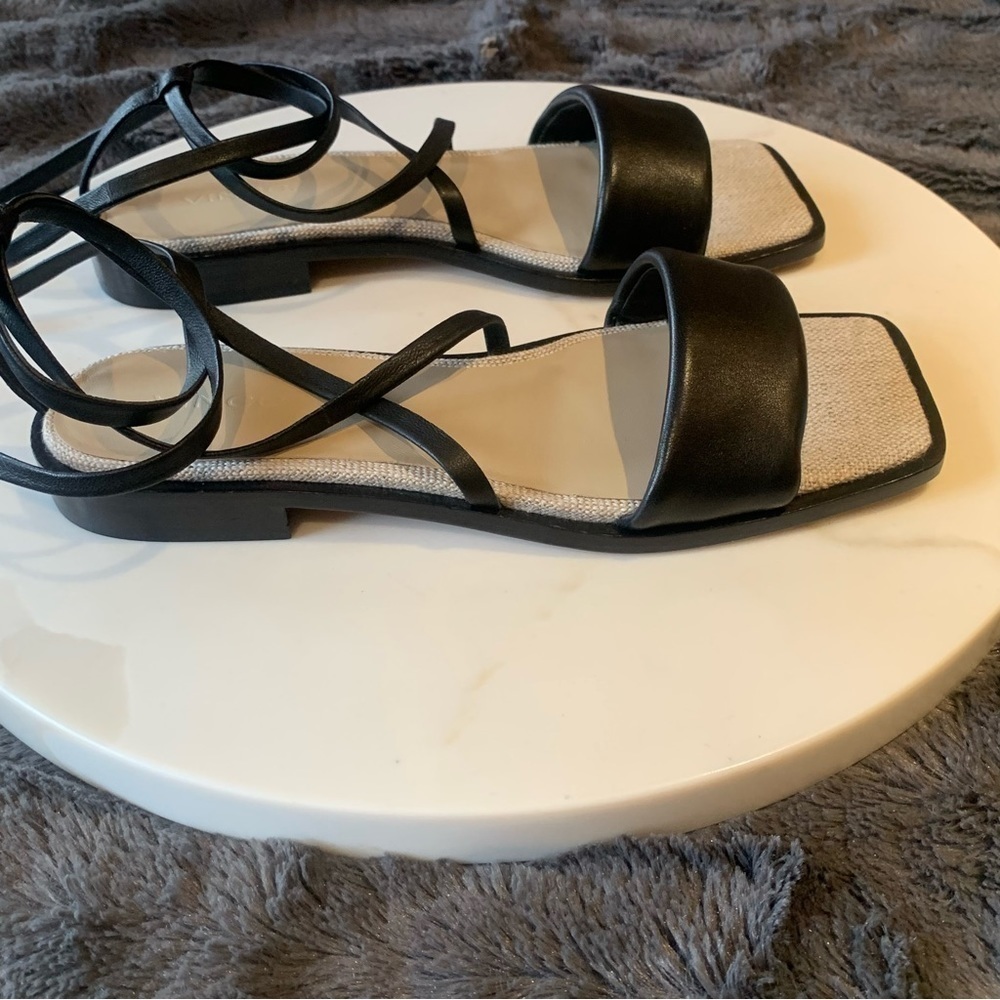Vince Layla Leather Wrap Sandals - Picture 5 of 10